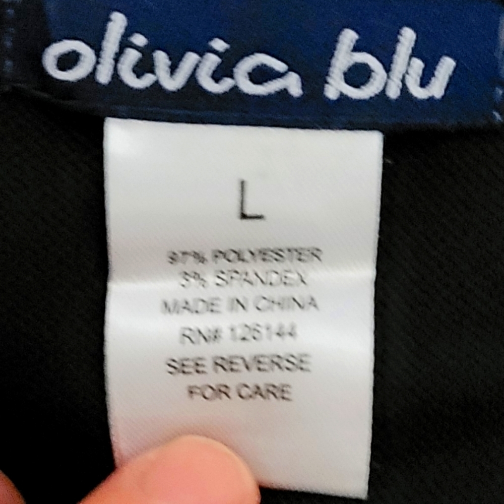 Olivia Blu Black Bomber Jacket With Gold Zipper Detailing​ - Picture 9 of 12